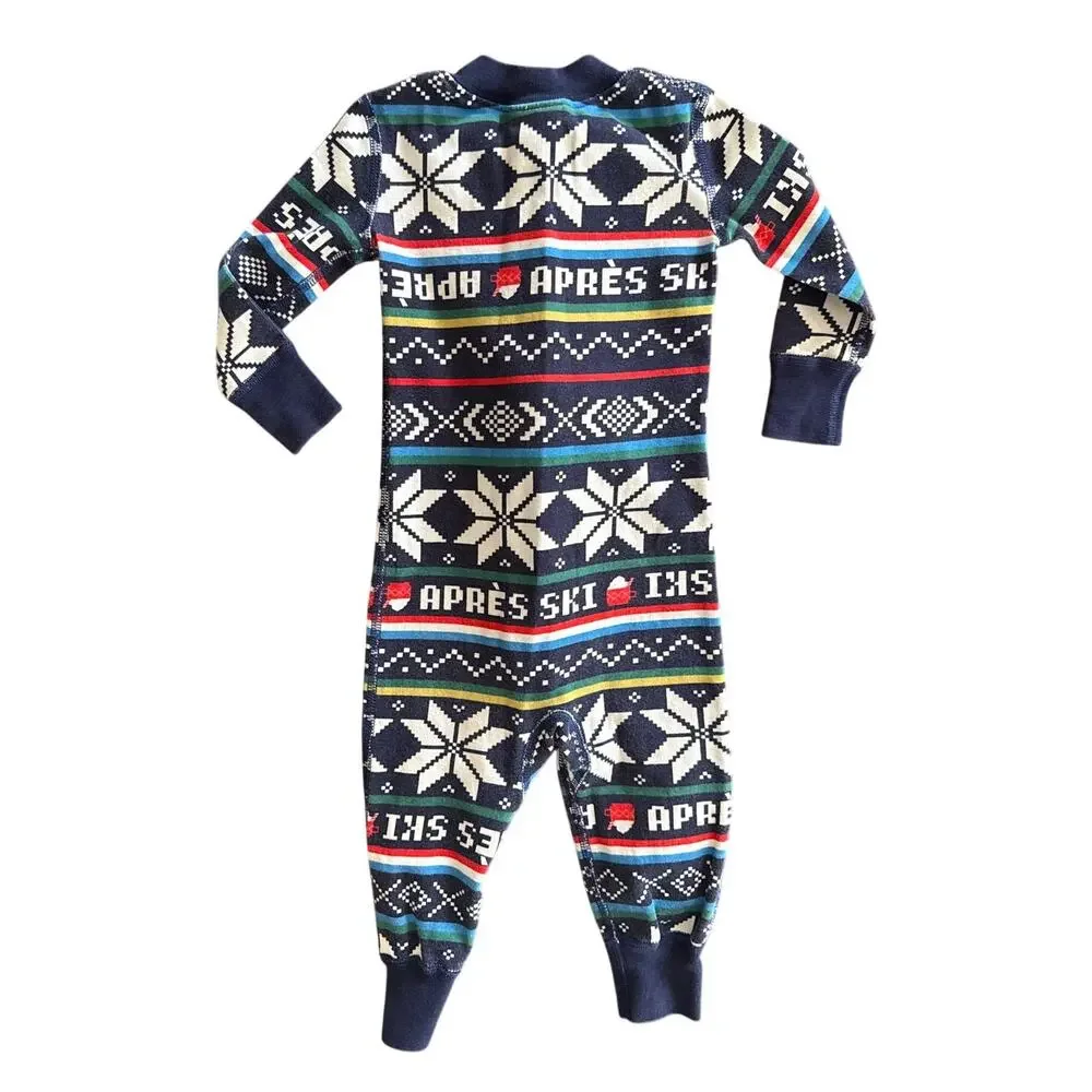 Hanna Andersson Bundle of 2 Winter Snowflake Print Sleepers PJs 18-24 months